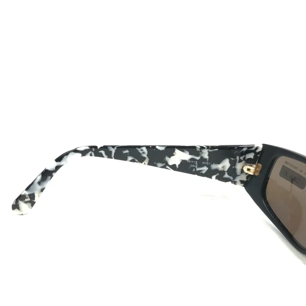 Vogue Sunglasses VO2068-S W767-S Black White Square Frames with Brown Lenses